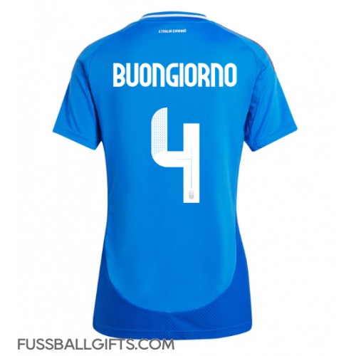 Italien Alessandro Buongiorno #4 Fußballbekleidung Heimtrikot Damen EM 2024 Kurzarm